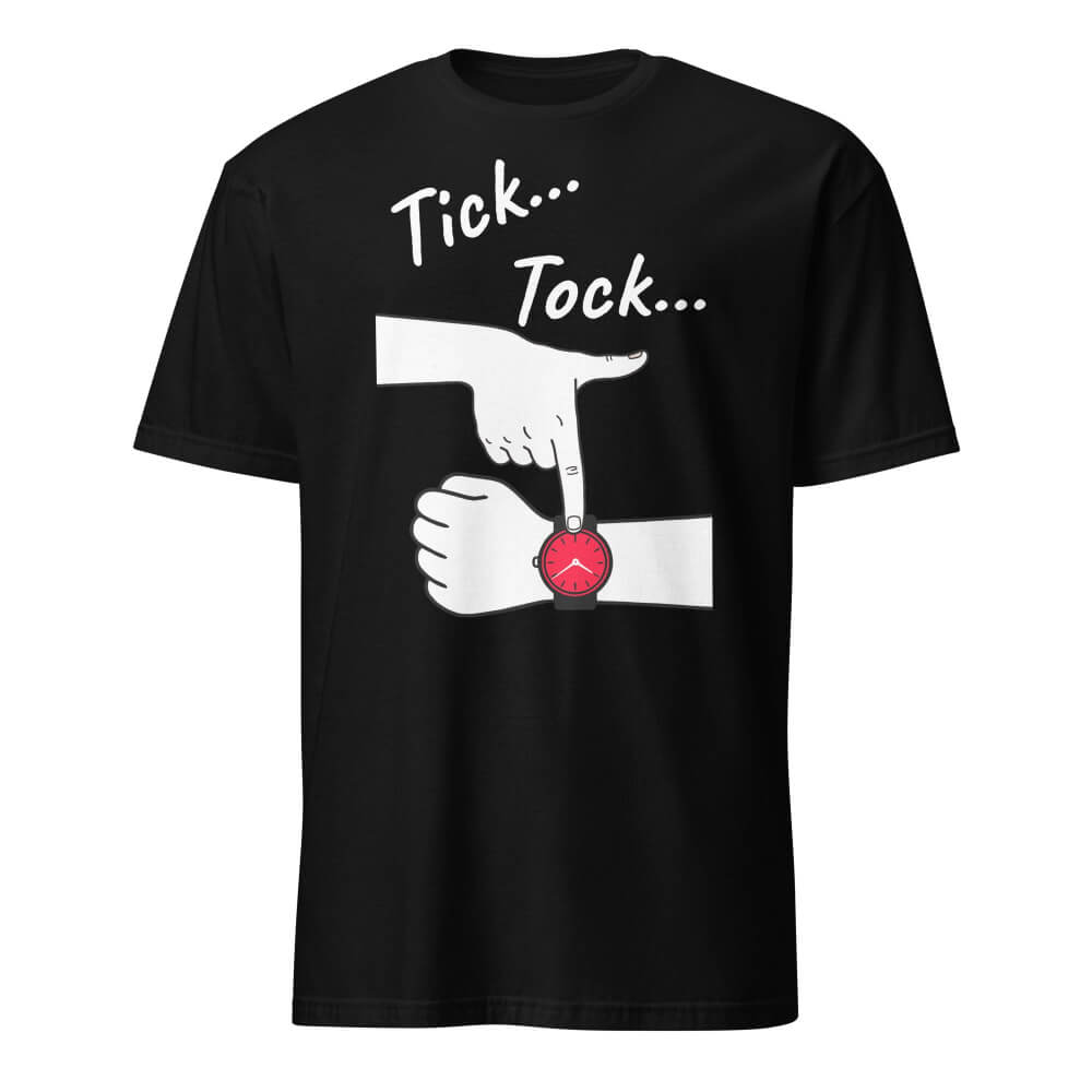 Sovereign Emblem "Impatient "Tick Tock" Tee" in Black
