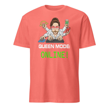 Sovereign Emblem "Queen Mode Online Tee" in Carnelian Orange