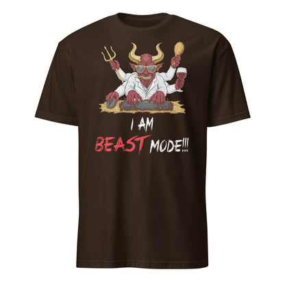Sovereign Emblem "Beast Mode Tee" in Espresso Brown