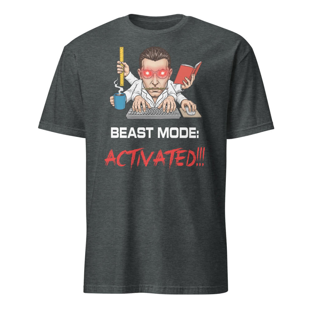 Sovereign Emblem "Beast Mode Tee" in Onyx Heather.