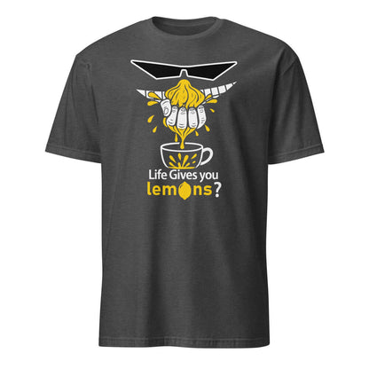 Sovereign Emblem "Life Gives You Lemons?" t-shirt in Onyx Mild Heather.