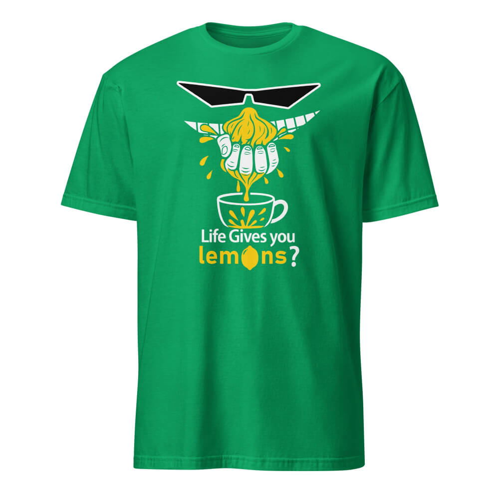 Sovereign Emblem "Life Gives You Lemons?" t-shirt in Kelly Green.