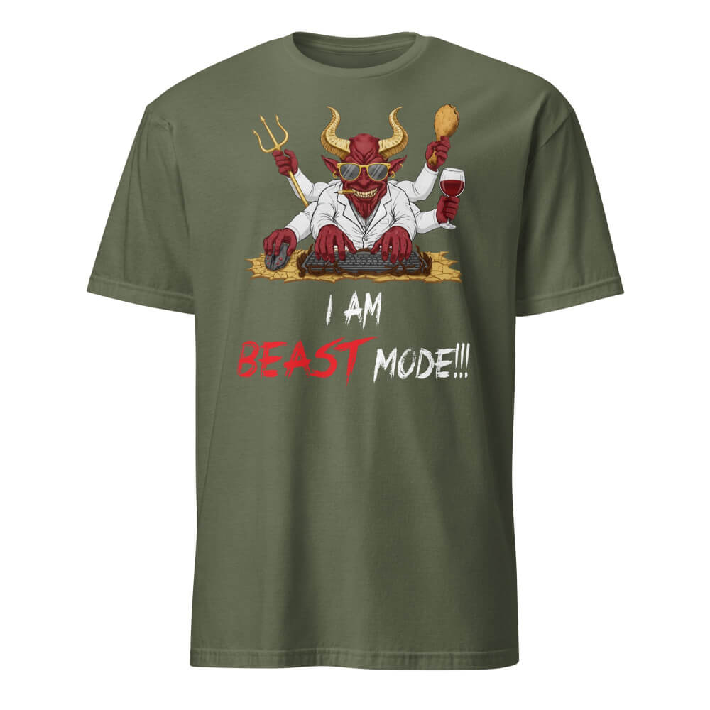 Sovereign Emblem "Beast Mode Tee" in Army Green