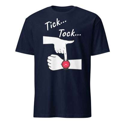Sovereign Emblem "Impatient "Tick Tock" Tee" in Navy