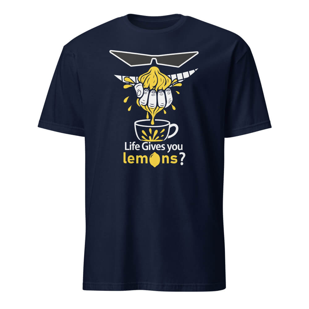 Sovereign Emblem "Life Gives You Lemons?" t-shirt in Navy.