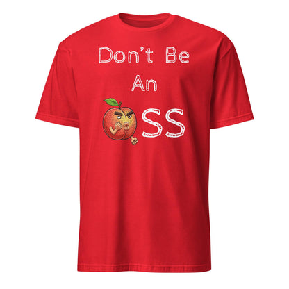 Sovereign Emblem "Don't Be An 🍑" t-shirt in Racer Red.