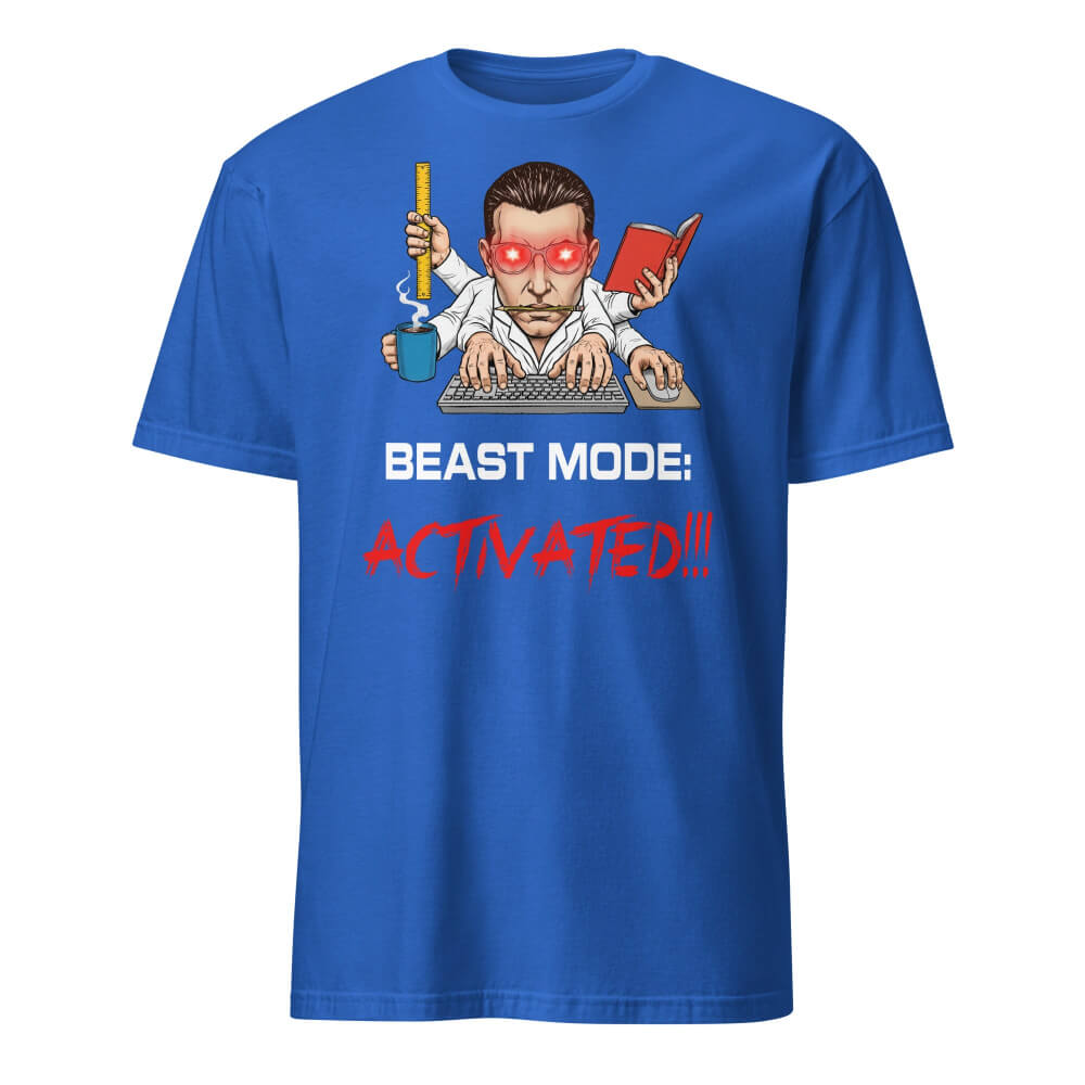 Sovereign Emblem "Beast Mode Tee" in Royal Blue.