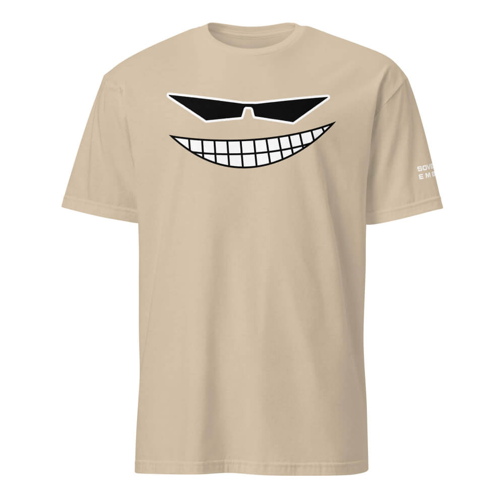 Sovereign Emblem "Sovereign Grin Tee" in Beige.