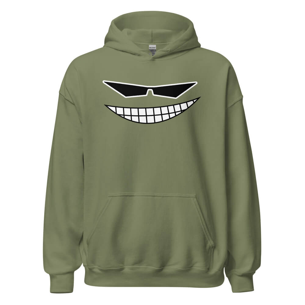 Sovereign Emblem "Sovereign Grin" hoodie in Army Green. 