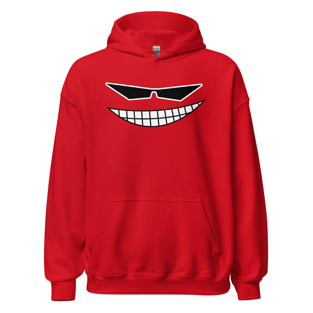 Sovereign Emblem "Sovereign Grin" hoodie in Racer Red.